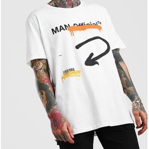 Oversized MAN Official Graffiti Front T-Shirt